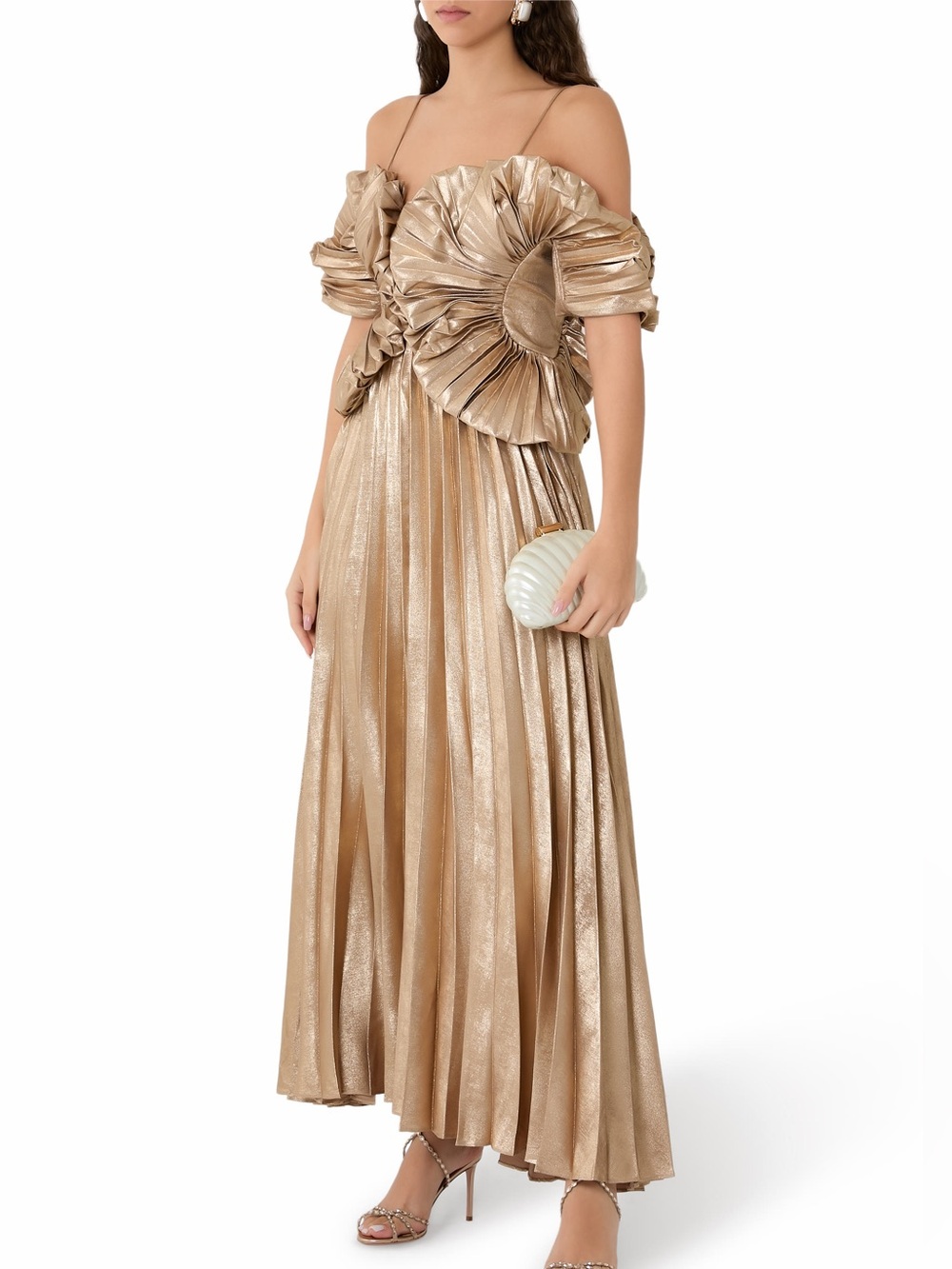 Acler Hillsome Gold Maxi Dress